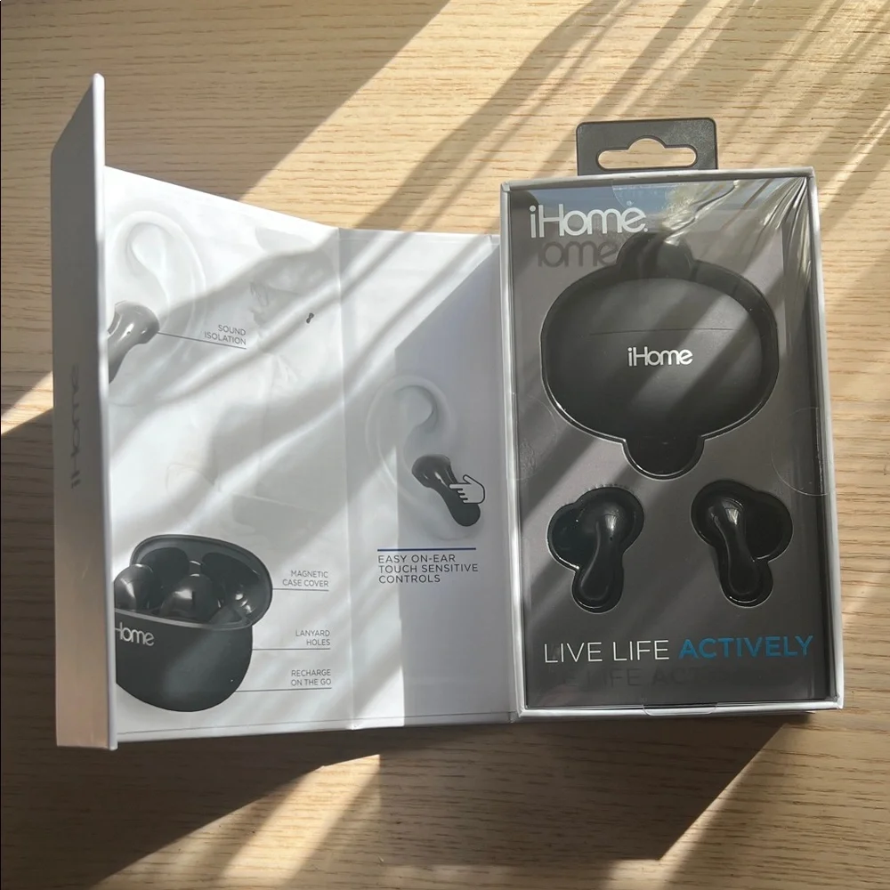 iHome XT-54 Black Wireless Earbuds with ANC